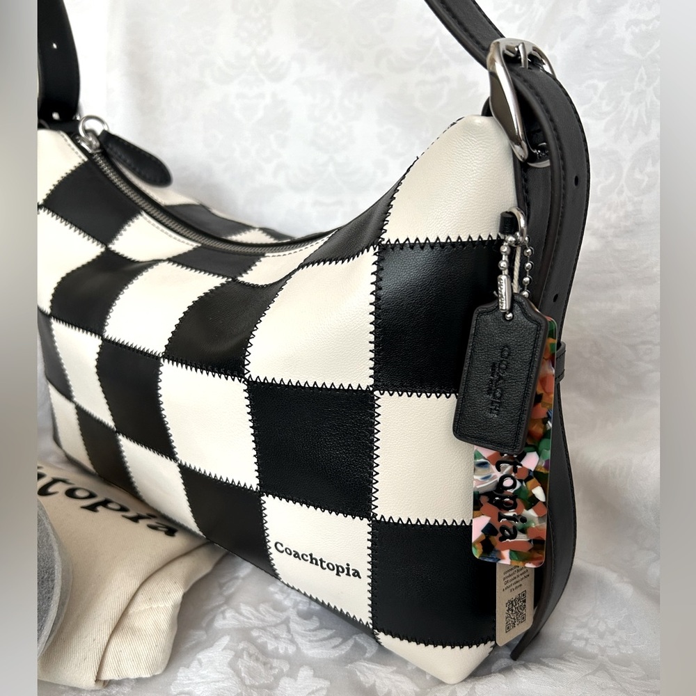 New Larger size Coach Coachtopia Alter Ego checkered bag - Picture 2 of 9